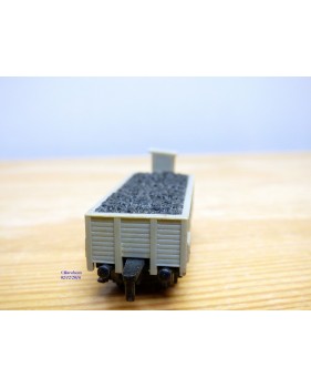Rail Route  1/143 ème , wagon tombereau à guérite gris avec chargement de charbon