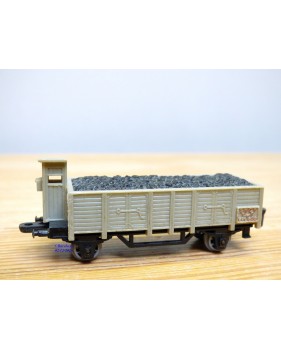 Rail Route  1/143 ème , wagon tombereau à guérite gris avec chargement de charbon
