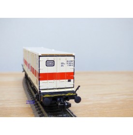 Fleischmann 5232, wagon plat porte conteneurs Lbs 598  BTmms   DB   neuf  BO