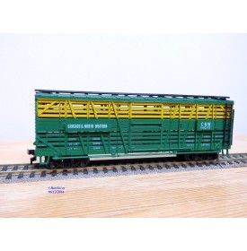 AHM ( Liliput) 5275B, wagon à claire voies pour transport de bétail Chicago and Northwestern   CNW   neuf     BO