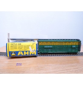 AHM ( Liliput) 5275B, wagon à claire voies pour transport de bétail Chicago and Northwestern   CNW   neuf     BO