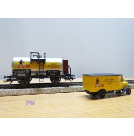 Märklin Museum 1995 84695 / 95702, wagon citerne  à guérite et camion Carl Gentner   K.W.Sts.E.  Neuf   BO