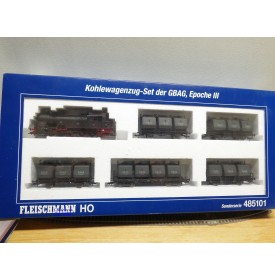 FLEISCHMANN  485101, coffret  train de charbon  Kohlewagenzug   GBAG    neuf    BO