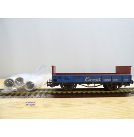 LILIPUT 237 10, wagon plat type Klm  chargé de tuyaux ETERNIT  ÖBB   neuf  BO