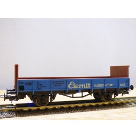 LILIPUT 237 10, wagon plat type Klm  chargé de tuyaux ETERNIT  ÖBB   neuf  BO