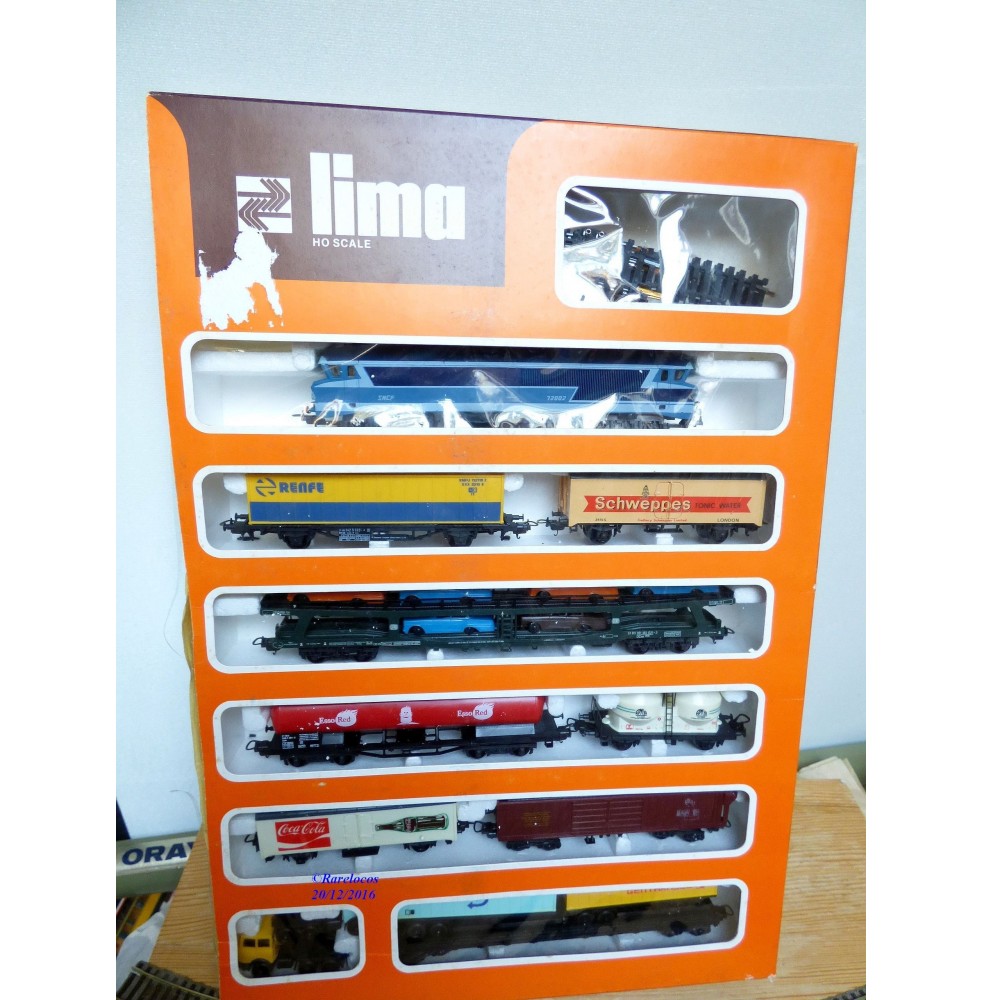 Lima ???? , coffret    CC 72002, 8 wagons et 2 camions   SNCF    BO