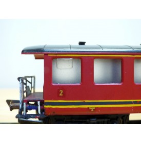 FLEISCHMANN 1417 AR,  voiture à plate forme d'extrémité 2 Kl. marron   BO