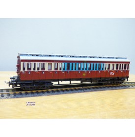 LILIPUT ancien 201 wagon plat chargé de 4 conteneurs ( cadres)  NS  BO