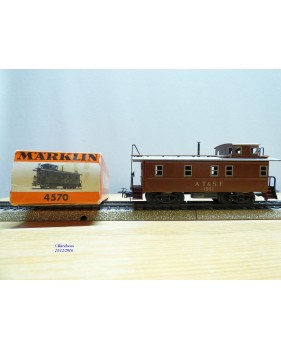 Märklin   4570 . 1,  fourgon de queue ( caboose ) américain N° 1951 AT&SF   BO