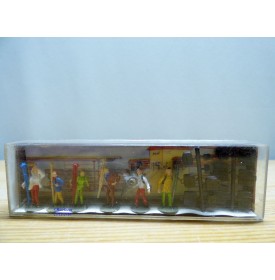 MERTEN 2132, 6 personnages de skieurs et bagages  neuf  BO   1/87   HO