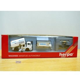HERPA  806063,  camion d' entretien de voirie et accessoires    " SCHÖRLING "   Neuf   BO   1/87