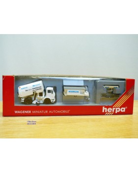 HERPA  806063,  camion d' entretien de voirie et accessoires    " SCHÖRLING "   Neuf   BO   1/87