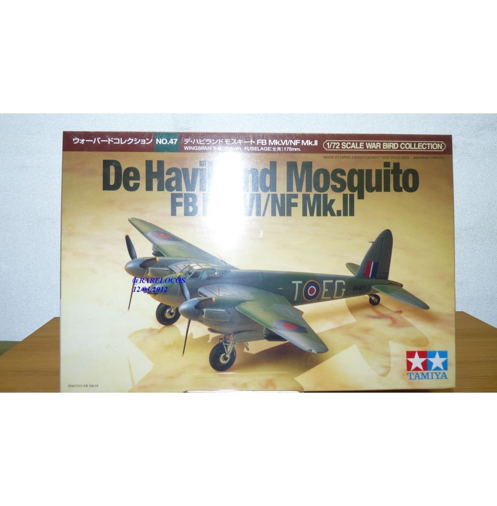 TAMIYA   60747  DE  HAVILAND Mosquito FB Mk.VI  NF Mk.II Neuf  BO 1/72