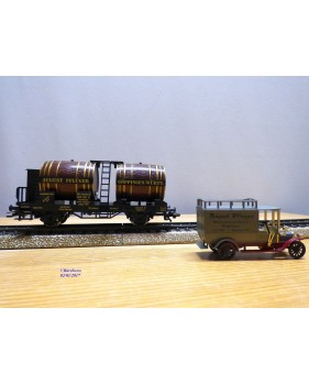 Märklin 48944 wagons plats type Bt 10 conteneurs à bière Königsbacher DB BO