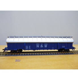 AHM ( Taiwan ) 5204C, original wagon à toit ouvrant chargé de coils   Norfolk and Western  NW    neuf     BO