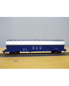 AHM ( Taiwan ) 5204C, original wagon à toit ouvrant chargé de coils   Norfolk and Western  NW    neuf     BO