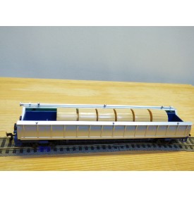 AHM ( Taiwan ) 5204C, original wagon à toit ouvrant chargé de coils   Norfolk and Western  NW    neuf     BO