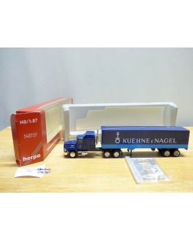 HERPA  140737,  camion et semi remorque MACK   KUEHNE & NAGEL   Neuf   BO  1/87