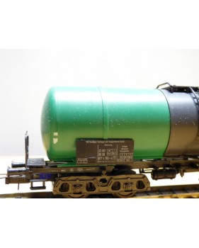 RÖWA 2304 wagon plat chargé de 2 conteneurs LESAGE  DB BO 
