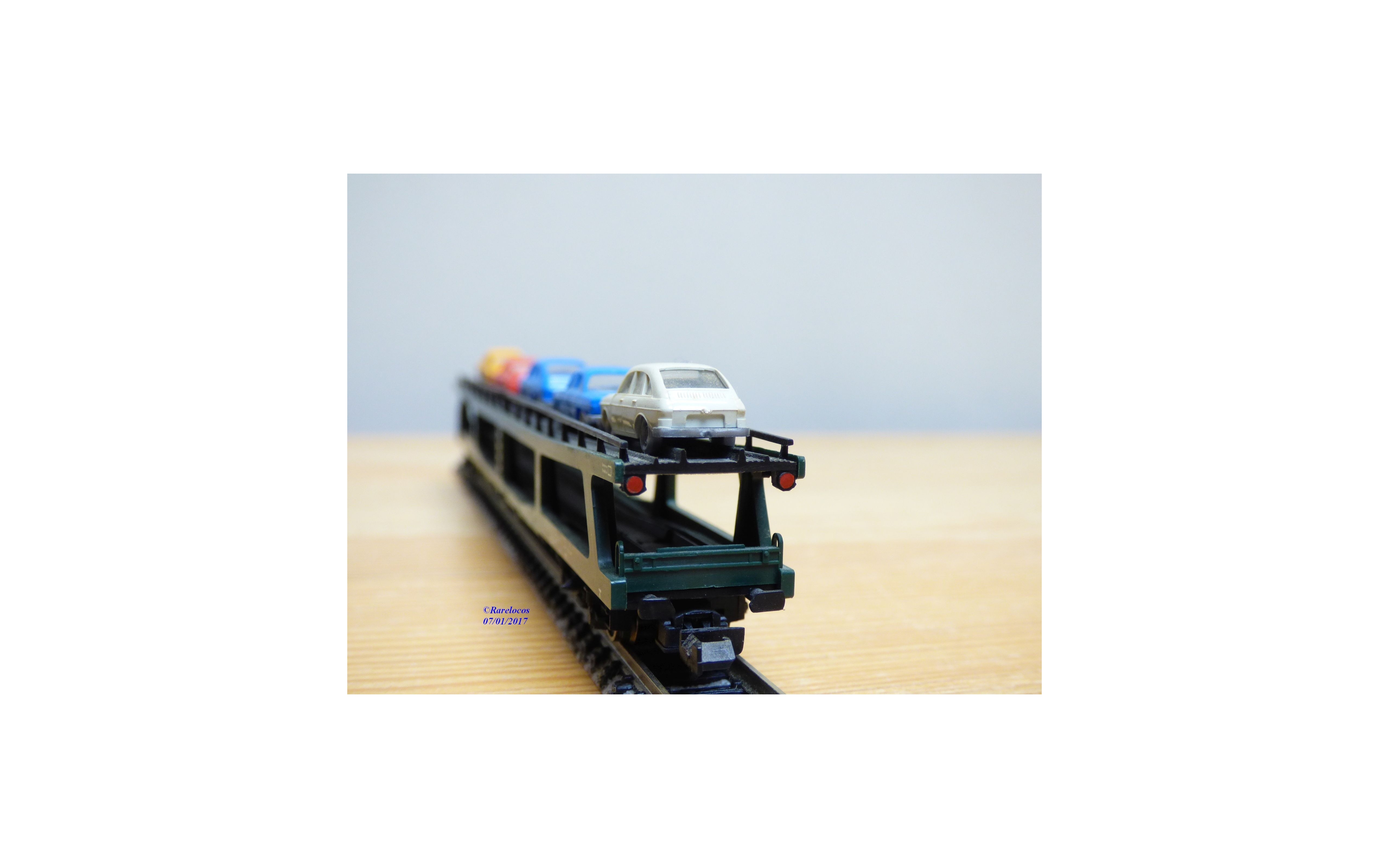 Wagon Plat Liliput Bachmann HO échelle 1:87 - Porte Char Engin Vert Kaki, Modèle LM075 L221204