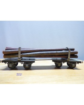 BUCO 8668.7, couplage de wagons plats ( Dreschemelwagen )chargé de troncs  SBB  BO