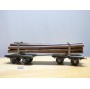 BUCO 8668.7, couplage de wagons plats ( Dreschemelwagen )chargé de troncs  SBB  BO