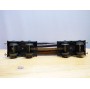 BUCO 8668.7, couplage de wagons plats ( Dreschemelwagen )chargé de troncs  SBB  BO