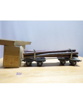 BUCO 8668.7, couplage de wagons plats ( Dreschemelwagen )chargé de troncs  SBB  BO