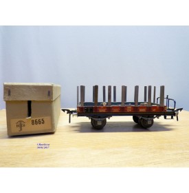 BUCO 8665, wagon plat à ranchers ( amovibles à à plate forme de serre freins    SBB    BO