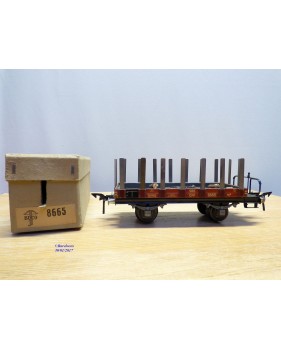 BUCO 8665, wagon plat à ranchers ( amovibles à à plate forme de serre freins    SBB    BO