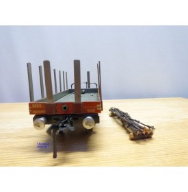 BUCO 8665, wagon plat à ranchers ( amovibles à à plate forme de serre freins    SBB    BO
