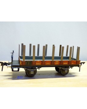 BUCO 8665, wagon plat à ranchers ( amovibles à à plate forme de serre freins    SBB    BO
