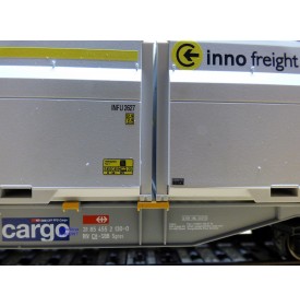 MÄRKLIN  47078-02 ,  wagon plat porte conteneur type Sgnss chargé de 3 conteneurs Woodtainer XXL   SBB   Cargo  neuf   BO