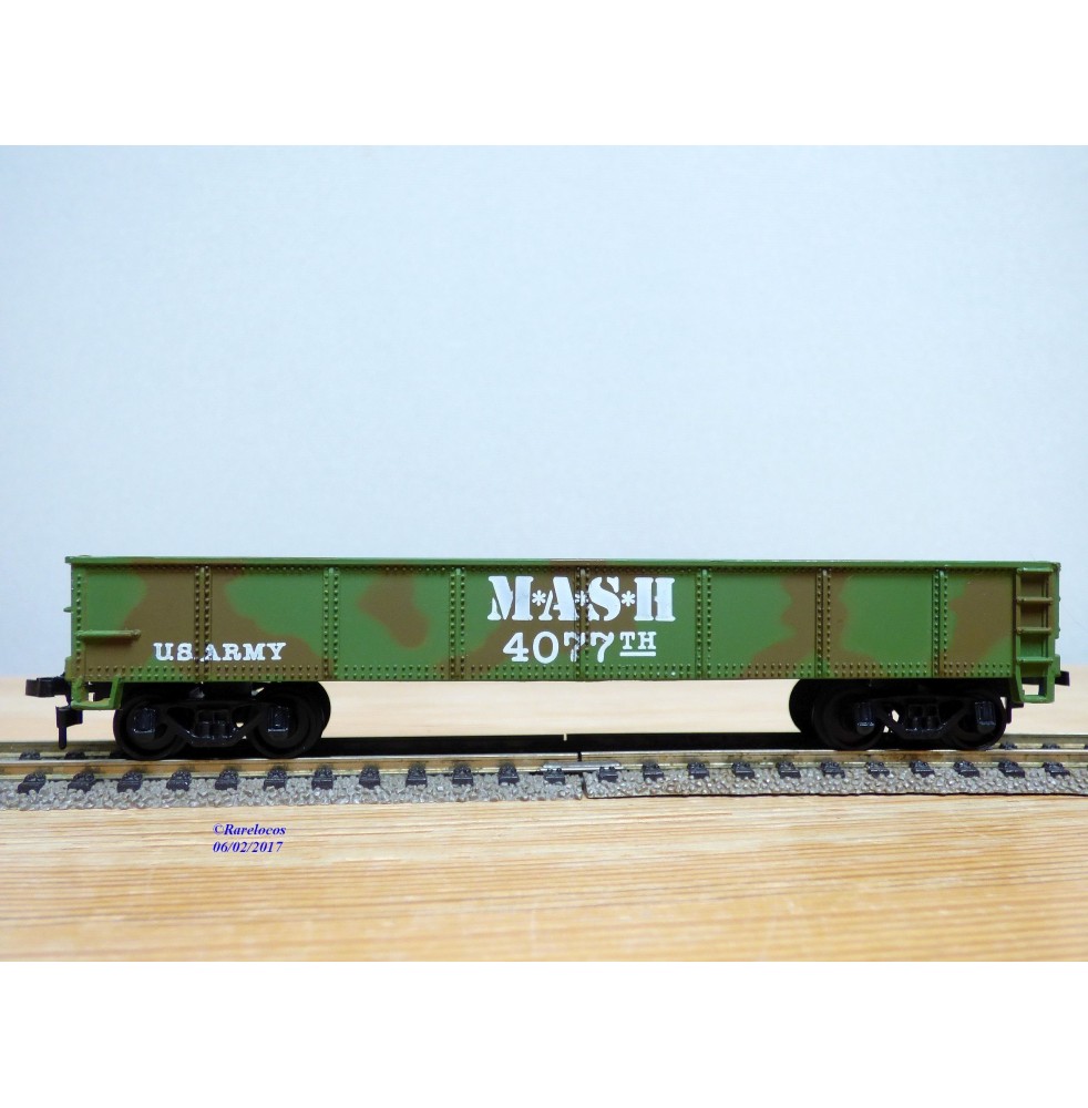 BACHMANN AH43-1002-D4, wagon tombereau ( gondola )  41'  US Army  M.A.S.H. Neuf   BO