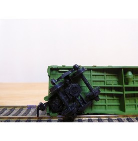 BACHMANN AH43-1039-D4, wagon plat ( flat car )  51'  et 2 semi remorques  US Army  M.A.S.H.  Neuf   BO