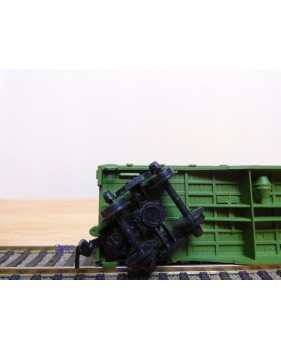 BACHMANN AH43-1039-D4, wagon plat ( flat car )  51'  et 2 semi remorques  US Army  M.A.S.H.  Neuf   BO