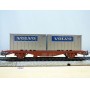 Märklin 4765, wagon porte containers  type Lgjs  et conteneurs VOLVO   SJ   neuf  BO