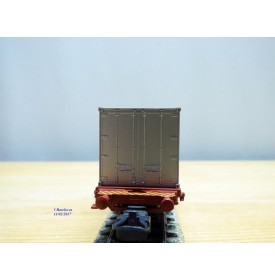 Märklin 4765, wagon porte containers  type Lgjs  et conteneurs VOLVO   SJ   neuf  BO