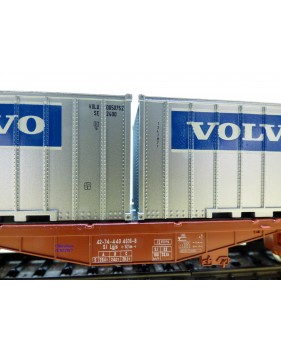 Märklin 4765, wagon porte containers  type Lgjs  et conteneurs VOLVO   SJ   neuf  BO