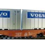 Märklin 4765, wagon porte containers  type Lgjs  et conteneurs VOLVO   SJ   neuf  BO
