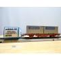Märklin 4765, wagon porte containers  type Lgjs  et conteneurs VOLVO   SJ   neuf  BO