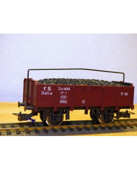 RIVAROSSI  2003,  wagon tombereau avec chargement de charbon  type Ltm N° : 14311  FS  neuf   BO