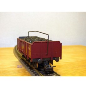 RIVAROSSI  2003,  wagon tombereau avec chargement de charbon  type Ltm N° : 14311  FS  neuf   BO