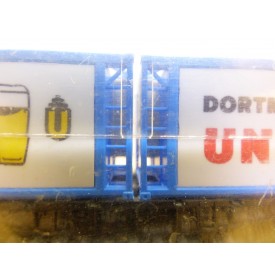 RÖWA 2329, wagon plat porte conteneur  DORTMUNDER UNION    DB     BO