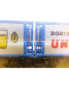 RÖWA 2329, wagon plat porte conteneur  DORTMUNDER UNION    DB     BO