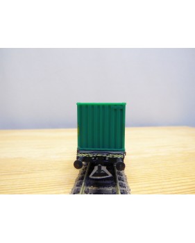 RÖWA 2304 wagon plat chargé de 2 conteneurs LESAGE  DB BO 
