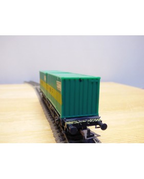 RÖWA 2322, wagon plat porte conteneur  SCHENKER    DB     BO
