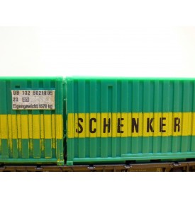 RÖWA 2322, wagon plat porte conteneur  SCHENKER    DB     BO