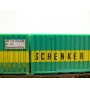 RÖWA 2304 wagon plat chargé de 2 conteneurs LESAGE  DB BO 