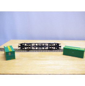 RÖWA 2322, wagon plat porte conteneur  SCHENKER    DB     BO